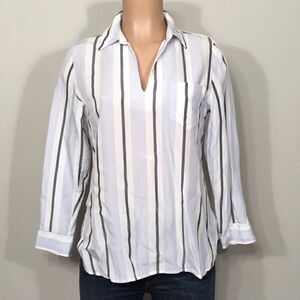 Soft Surroundings blue striped top. New